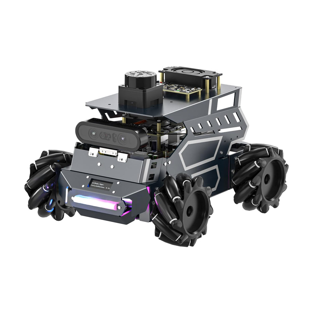 Yahboom ROS2 Robotic for Raspberry Pi 5, AI Large Language Models AI Vision Data,3D SLAM Navigation Supports ROS2 Python Education, ROS Development