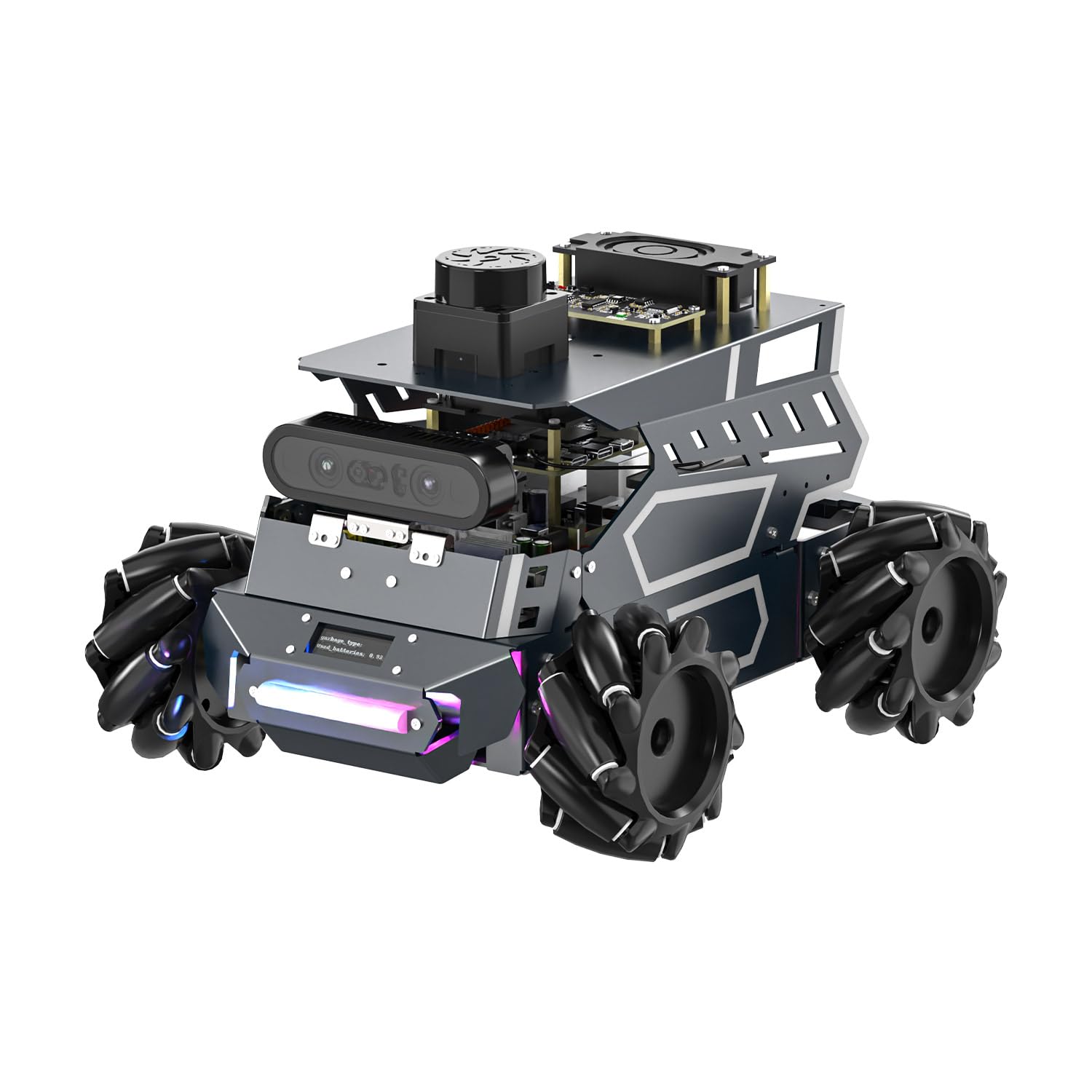 Yahboom ROS2 Robotic for Raspberry Pi 5, AI Large Language Models AI Vision Data,3D SLAM Navigation Supports ROS2 Python Education, ROS Development