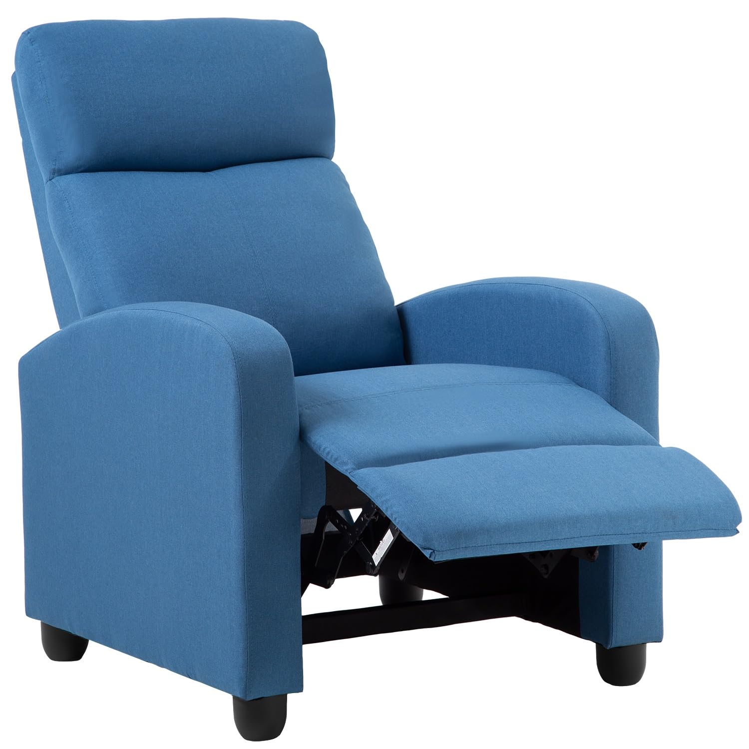 BestMassage | Recliner Chair | with 2 Point Massage Function | Pu Brown | with Lumbar Support, Adjustable Push Back, Footrest & Padded Seat | Easy Assembly | for Living Room, Home Theatre