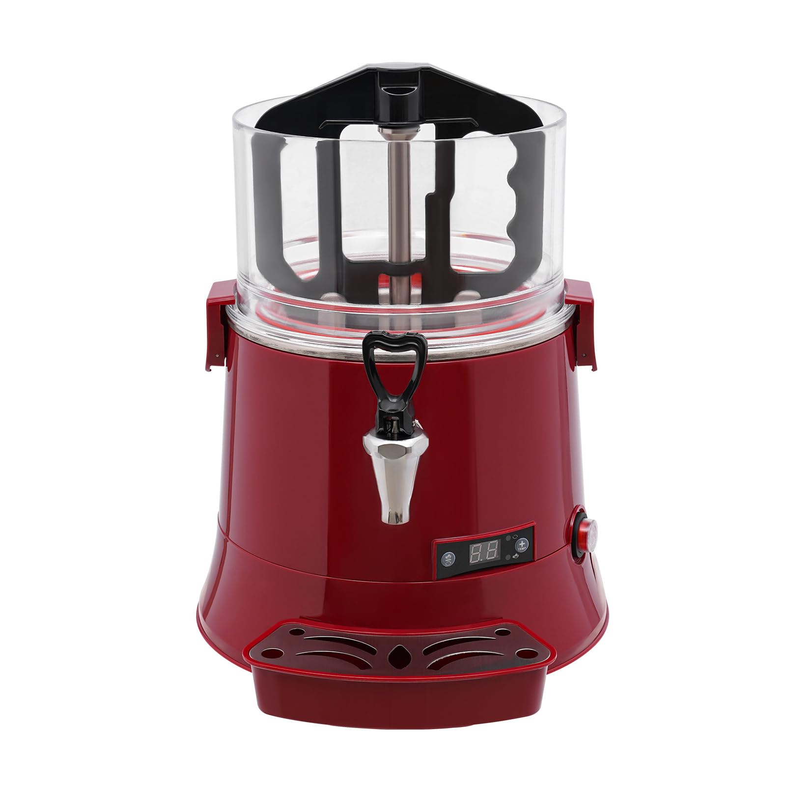 Commercial Hot Chocolate Machine Maker and Dispenser 110V 400W 5L(1.32Gal) Electric Hot Chocolate Dispenser Beverage Warmer with LED Display, 86-194°F for Heating Coffee, Milktea, Soy Milk