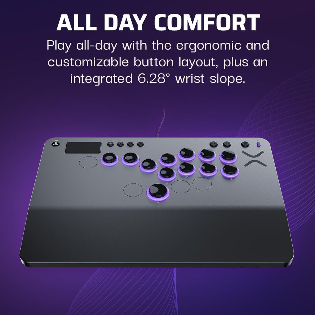 Turtle Beach Victrix Pro KO Leverless All Button Fight Stick for PlayStation 5, Officially Licensed PS5|PS4, Windows 10/11 PC, Customizable eSports Tournament Ready Controller, Arcade Controller, Gray