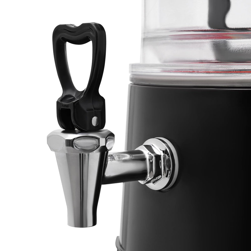 5L/1.32Gal Electric Chocolate Melting Machine, 110V 400W Coffee Milk Hot Chocolate Dispenser Warmer, Commercial Beverage Dispenser Machine, Hot Drinks Maker for Party Shop (Red)