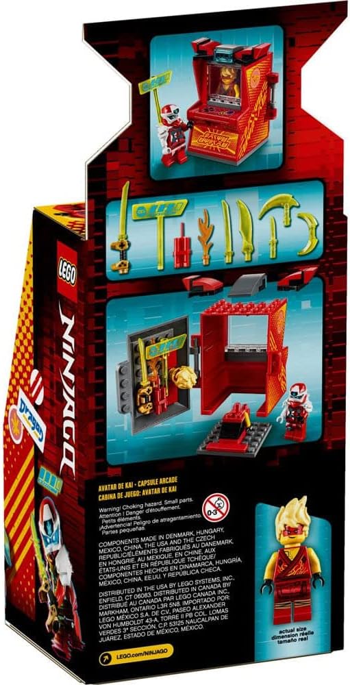 LEGO NINJAGO Kai Avatar - Arcade Pod 71714 Mini Arcade Machine Building Kit, New 2020 (49 Pieces)