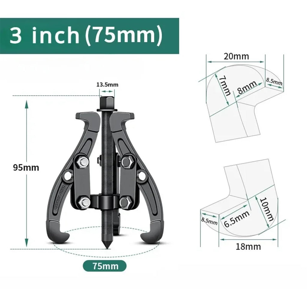AVIMYA Lamar Apparatus Special Puller for Washing Machine Remove Bearing Two Claw/Three Claw 4 Inch/6 Inch Puller Double Hole Tools (Color : 6-inch Silver)