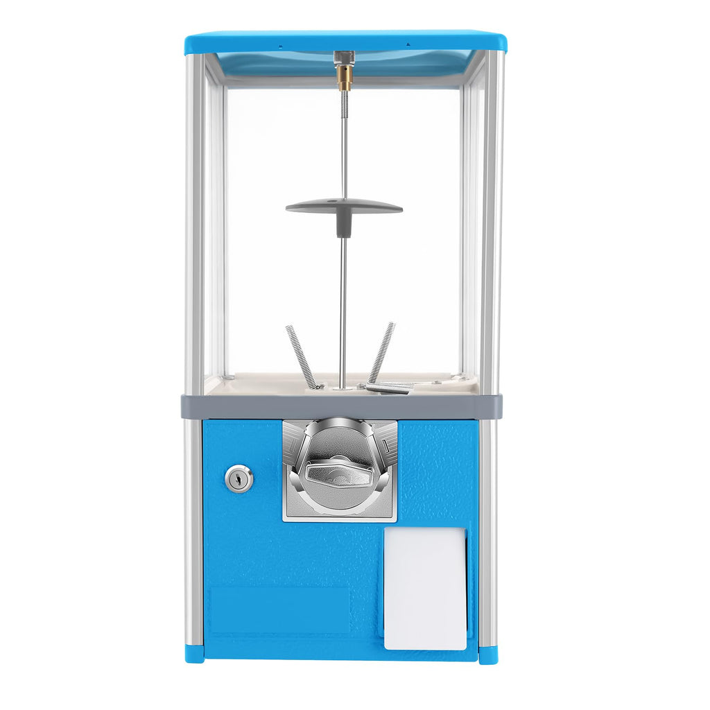 Vending Machines, 25 Cents Coin Operated Vending Machine Commercial Large Capacity Gumball Machine Capsule Toys Vending Dispenser Vending Machine for Amusement Parks, Retail Stores (White)