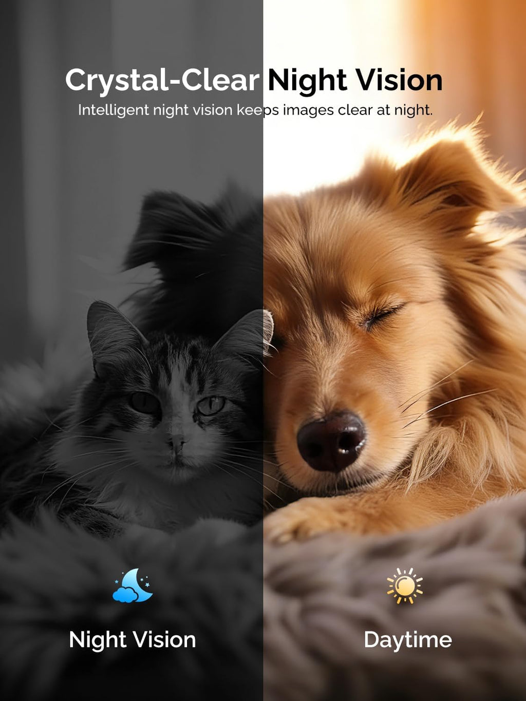 Orison Smart Mobile Pet Camera Robot, 1080P HD Indoor Pet Camera for Home, Auto Patrol & Auto Recharge, Night Vision, Two-Way Audio, App Control, Local Storage