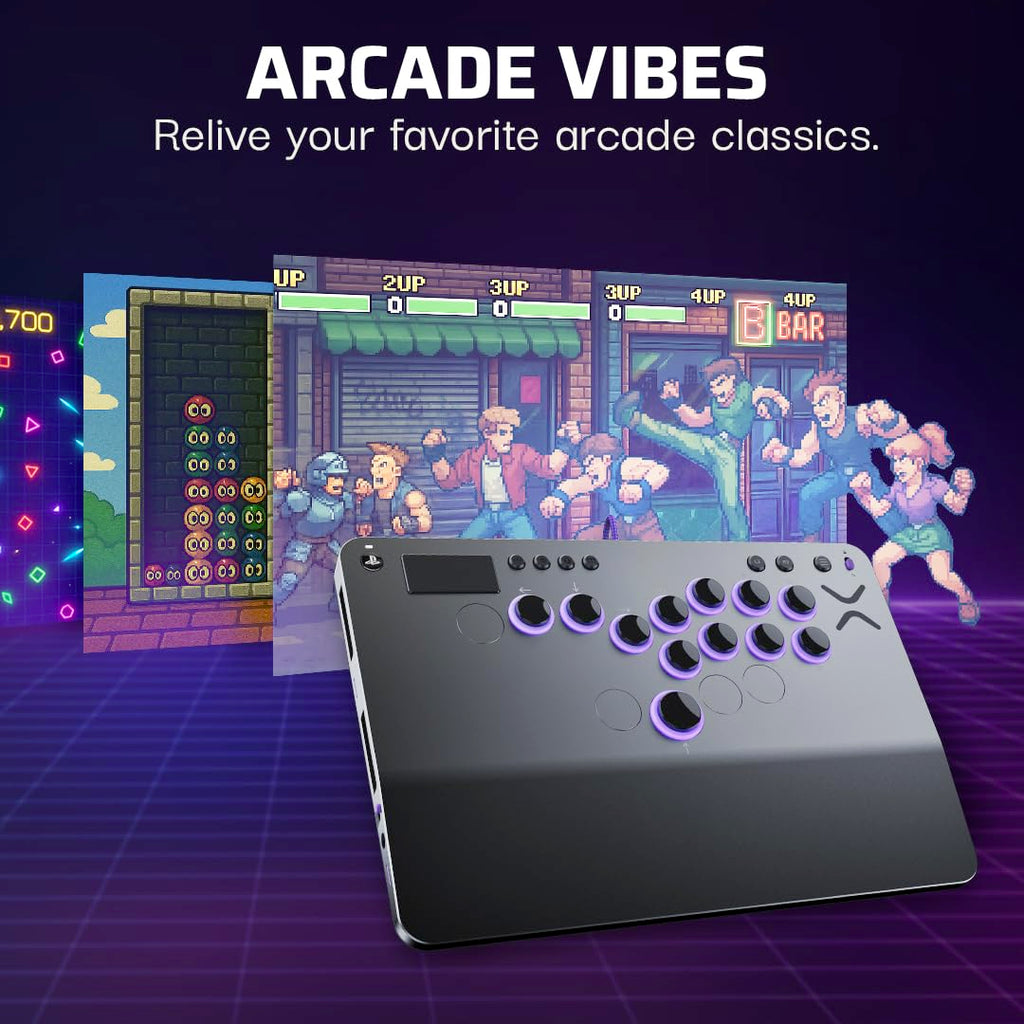 Turtle Beach Victrix Pro KO Leverless All Button Fight Stick for PlayStation 5, Officially Licensed PS5|PS4, Windows 10/11 PC, Customizable eSports Tournament Ready Controller, Arcade Controller, Gray