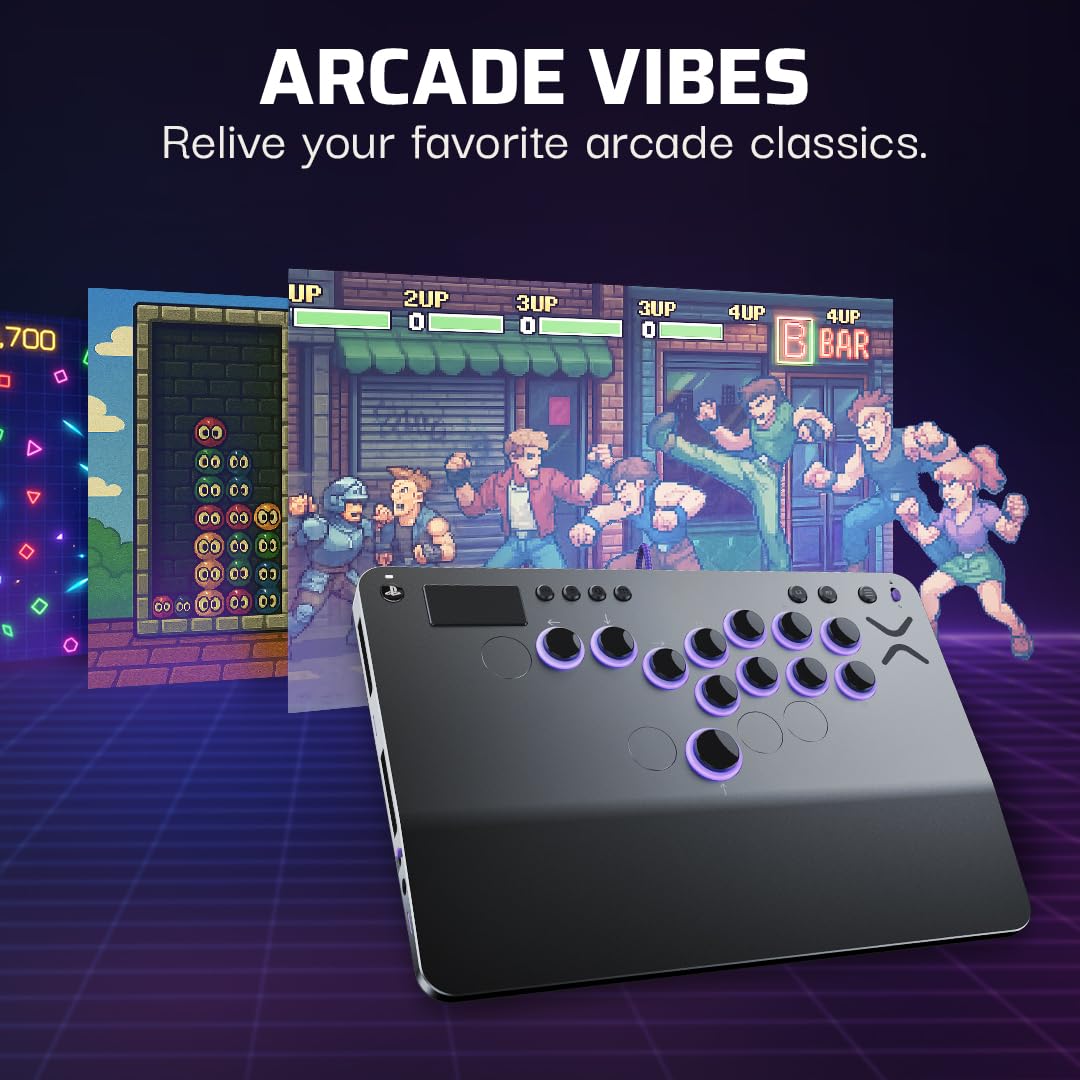 Turtle Beach Victrix Pro KO Leverless All Button Fight Stick for PlayStation 5, Officially Licensed PS5|PS4, Windows 10/11 PC, Customizable eSports Tournament Ready Controller, Arcade Controller, Gray