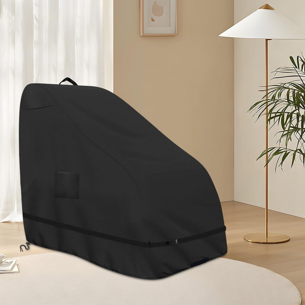 Roasivi Massage Chair Cover Waterproof Massage Chair Full Body Protector Zero Gravity Armchair Cover 420D Oxford Fabric with Drawstring and Buckle 59 "L x 36"W x 47.5"H Black