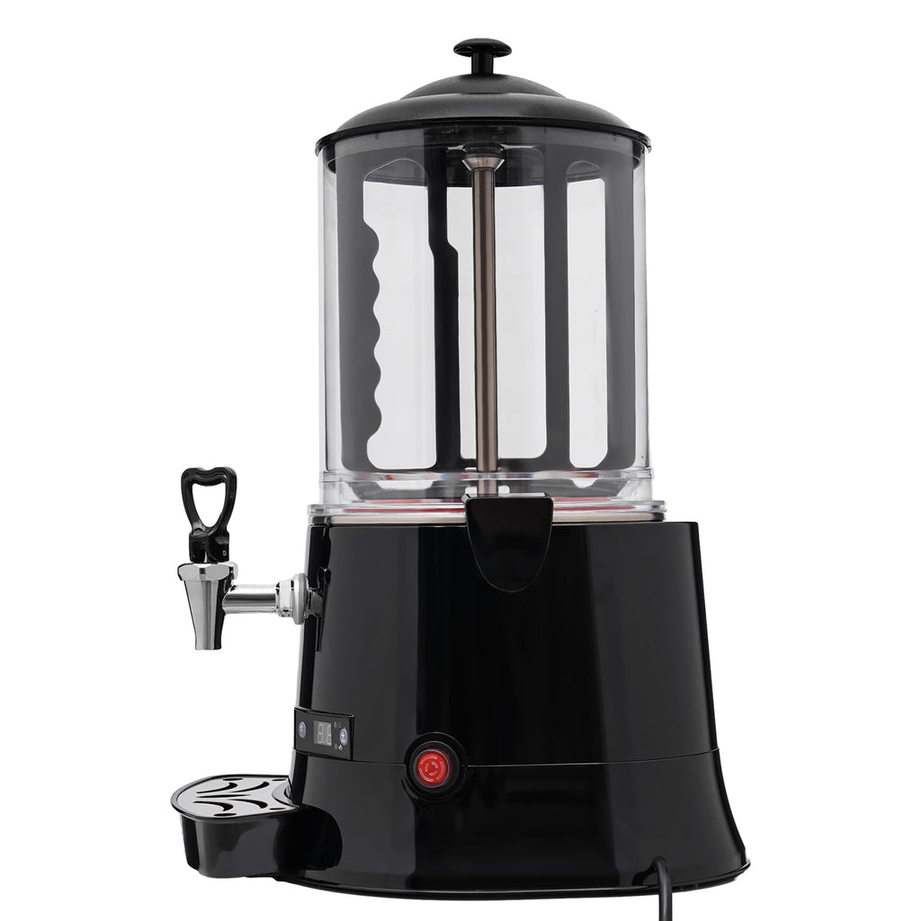 Commercial Hot Chocolate Machine Maker and Dispenser 110V 400W 5L(1.32Gal) Electric Hot Chocolate Dispenser Beverage Warmer with LED Display, 86-194°F for Heating Coffee, Milktea, Soy Milk