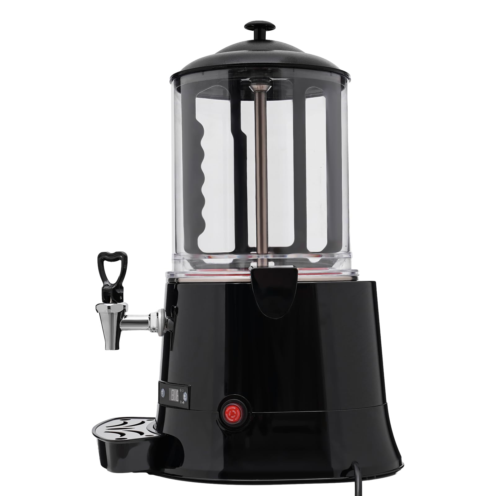 Commercial Hot Chocolate Machine Maker and Dispenser 110V 400W 5L(1.32Gal) Electric Hot Chocolate Dispenser Beverage Warmer with LED Display, 86-194°F for Heating Coffee, Milktea, Soy Milk