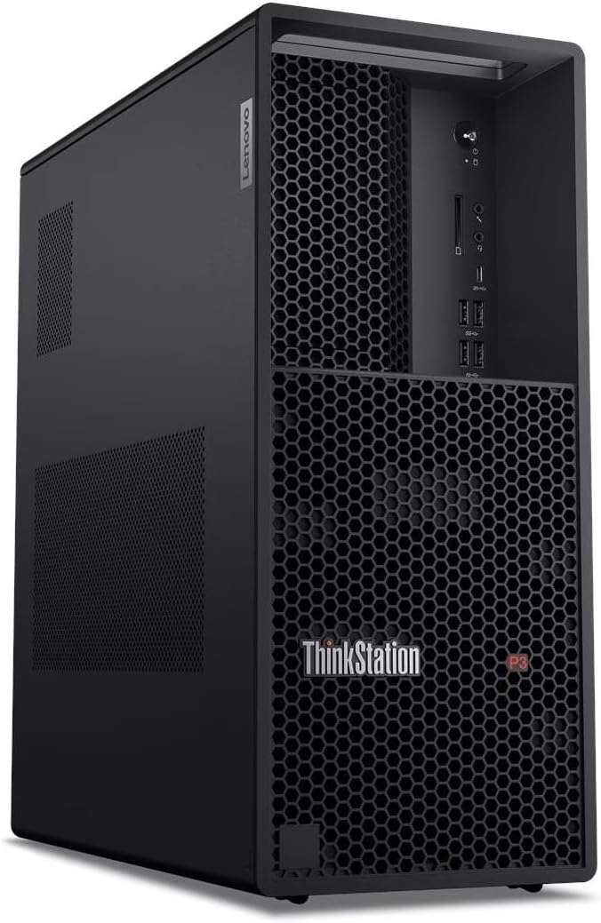 Lenovo ThinkStation P3 Tower Gen 2 w/Ultra 7 265 vPro, NVIDIA RTX 2000 ADA | Workstation Intel 20 Core Processor, 32GB DDR5, 1TB SSD, Slim DVD Optical Drive, Wi-Fi 7, Flexible I/O Port Card-DP, Win11Pro