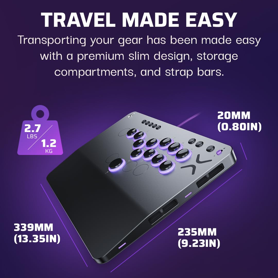 Turtle Beach Victrix Pro KO Leverless All Button Fight Stick for PlayStation 5, Officially Licensed PS5|PS4, Windows 10/11 PC, Customizable eSports Tournament Ready Controller, Arcade Controller, Gray