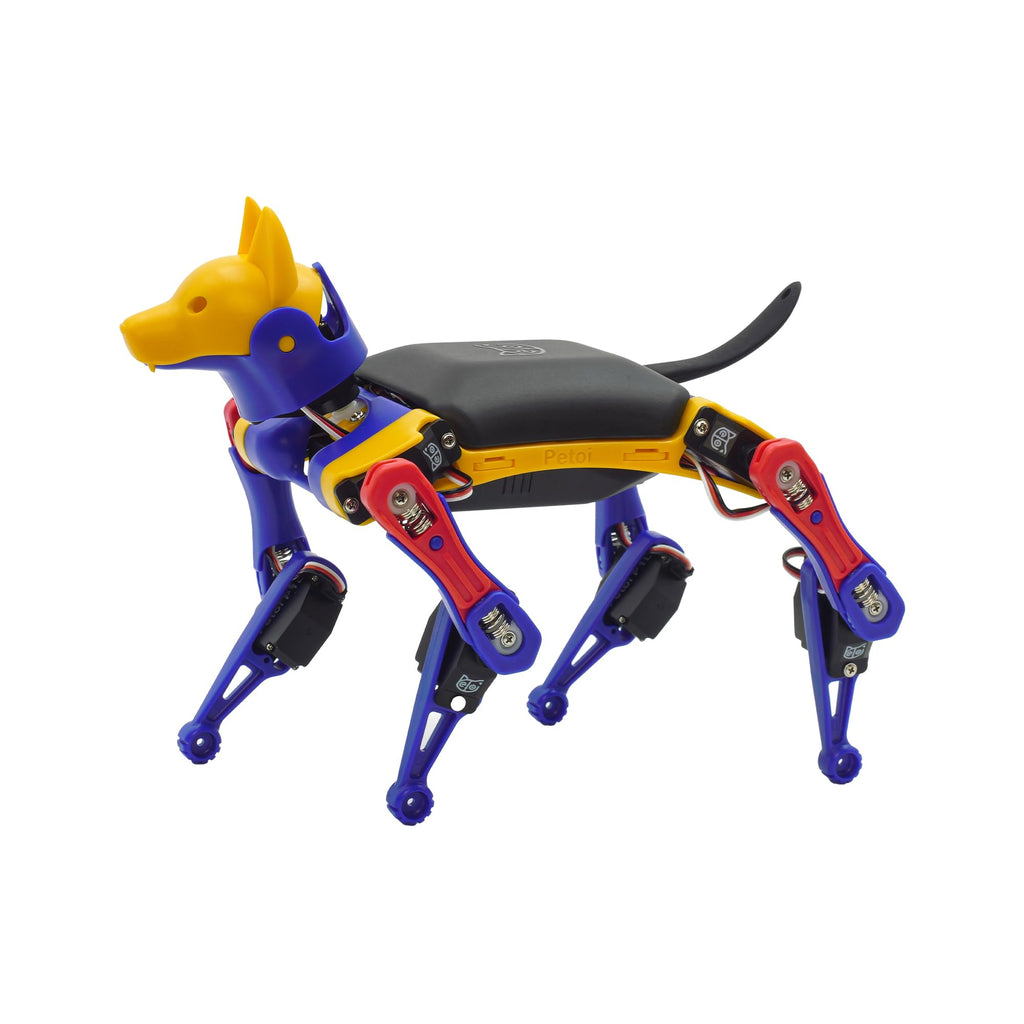 Petoi Programmable Robot Dog Bittle X V2 Lite Servo | Coding Smart Robot Dog Kit, Voice Controlled, Quadruped Interactive Robot for Kids (Bittle X V2 - lite servos - Construction - Yellow + Black)