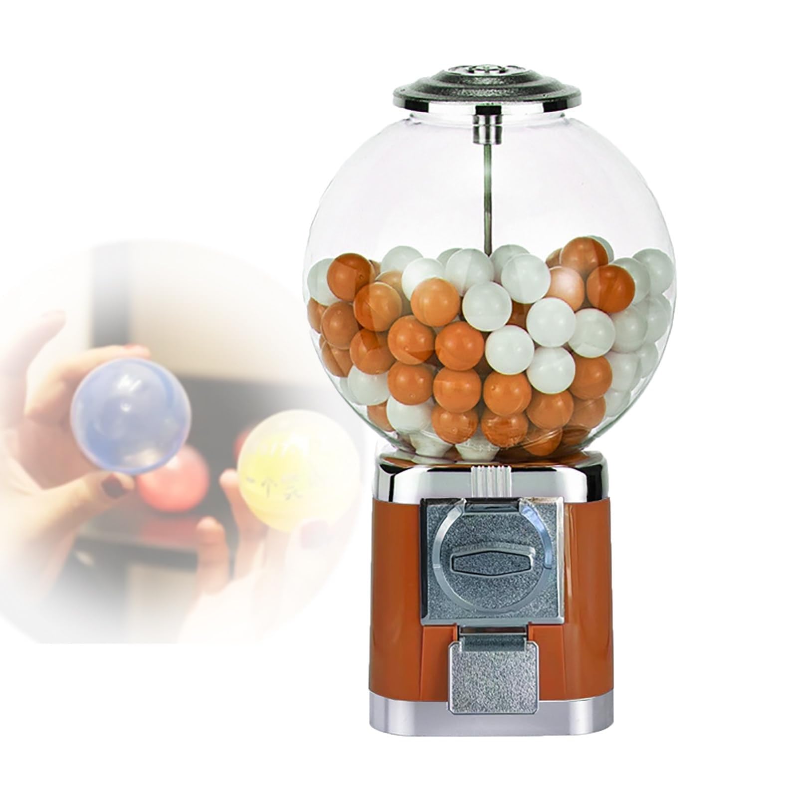 18.1inch Height Candy Gumball Vending Machine, Gumball Automatic Machine, Toy Capsule Dispenser Machine，Claw Machine for Kids Perfect for Birthdays(Pink)