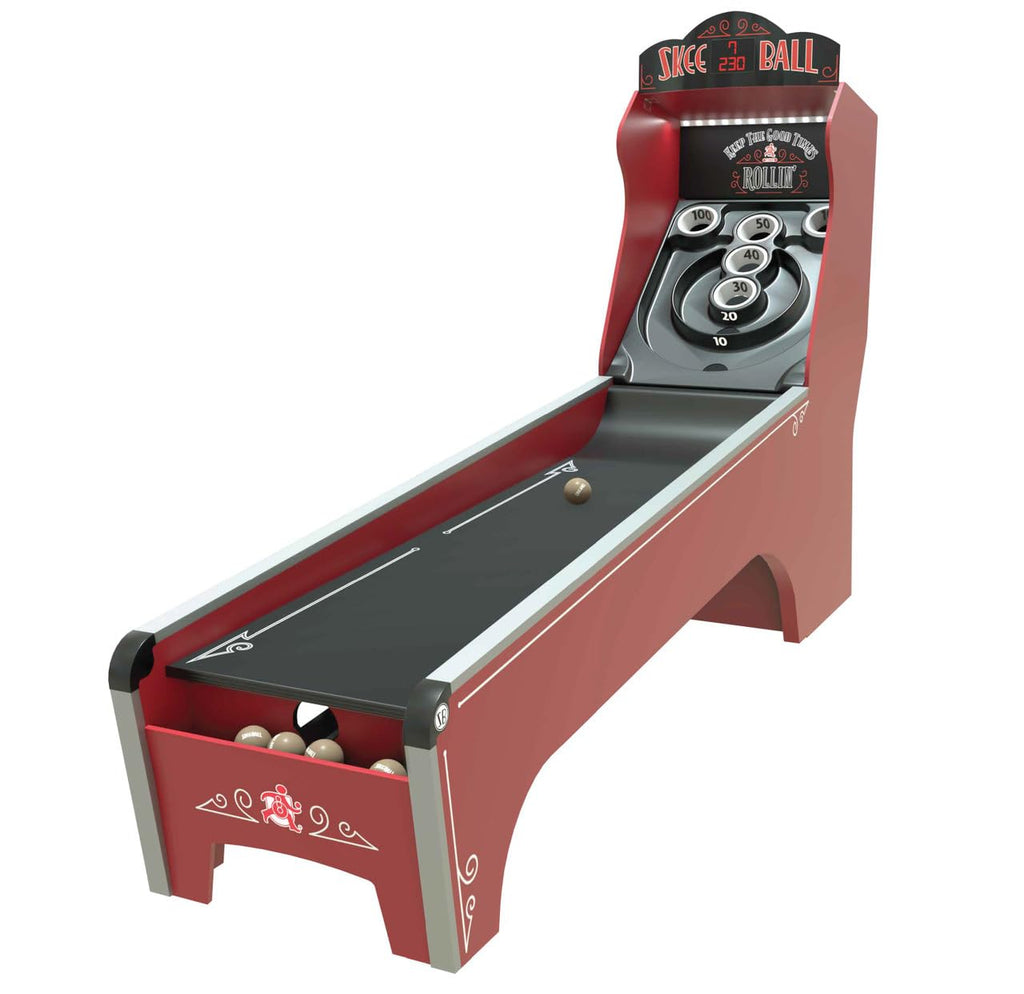 Skee-Ball Deluxe - an Arcade Table Machine Game for Home, Basement, and Recreation Rooms - Nostalgic Classic Family Fun of Roll and Score