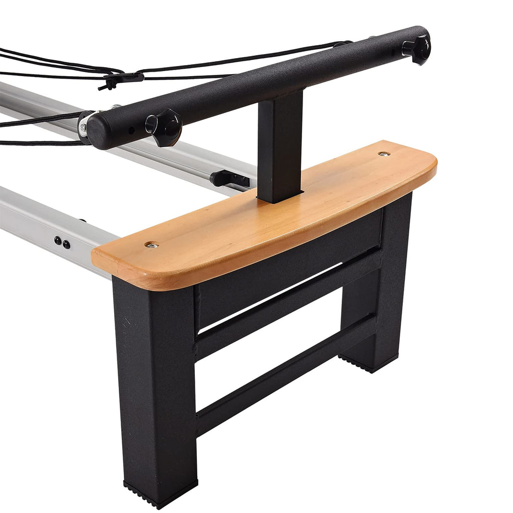 Stamina Products AeroPilates Board Reformer with Oak Wood Base – Studio Grade for Home Use with Cardio Rebounder, Adjustable Foot Bar, 4 Resistance Springs, and Workout DVD