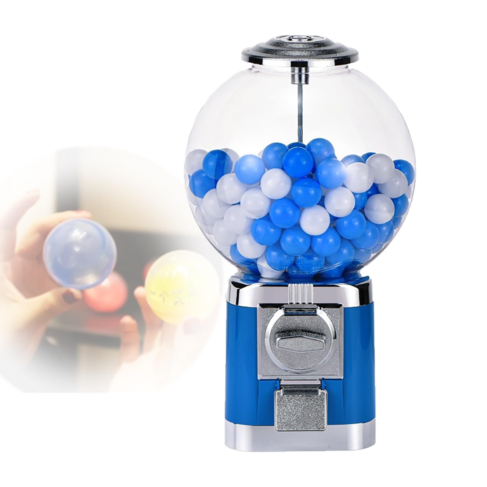 18.1inch Height Candy Gumball Vending Machine, Gumball Automatic Machine, Toy Capsule Dispenser Machine，Claw Machine for Kids Perfect for Birthdays(Pink)
