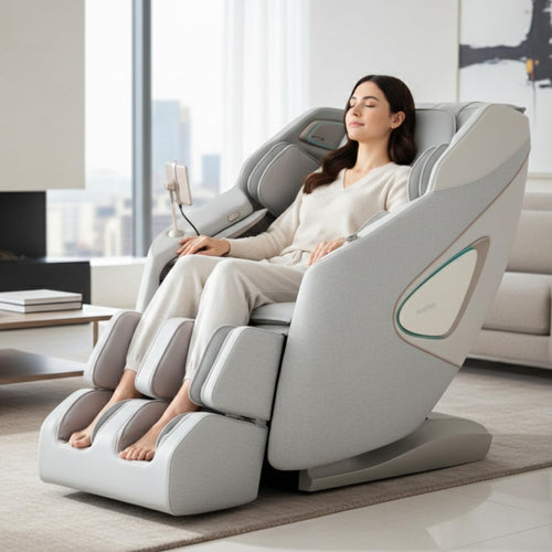 AmaMedic Osaki Haven 4D. Massage Chair Full Body, AI Health Detection, Intelligent Voice Control, Body Scan Technology, SL Track, Zero Gravity Reclining, Professional Massage Chair (Taupe)