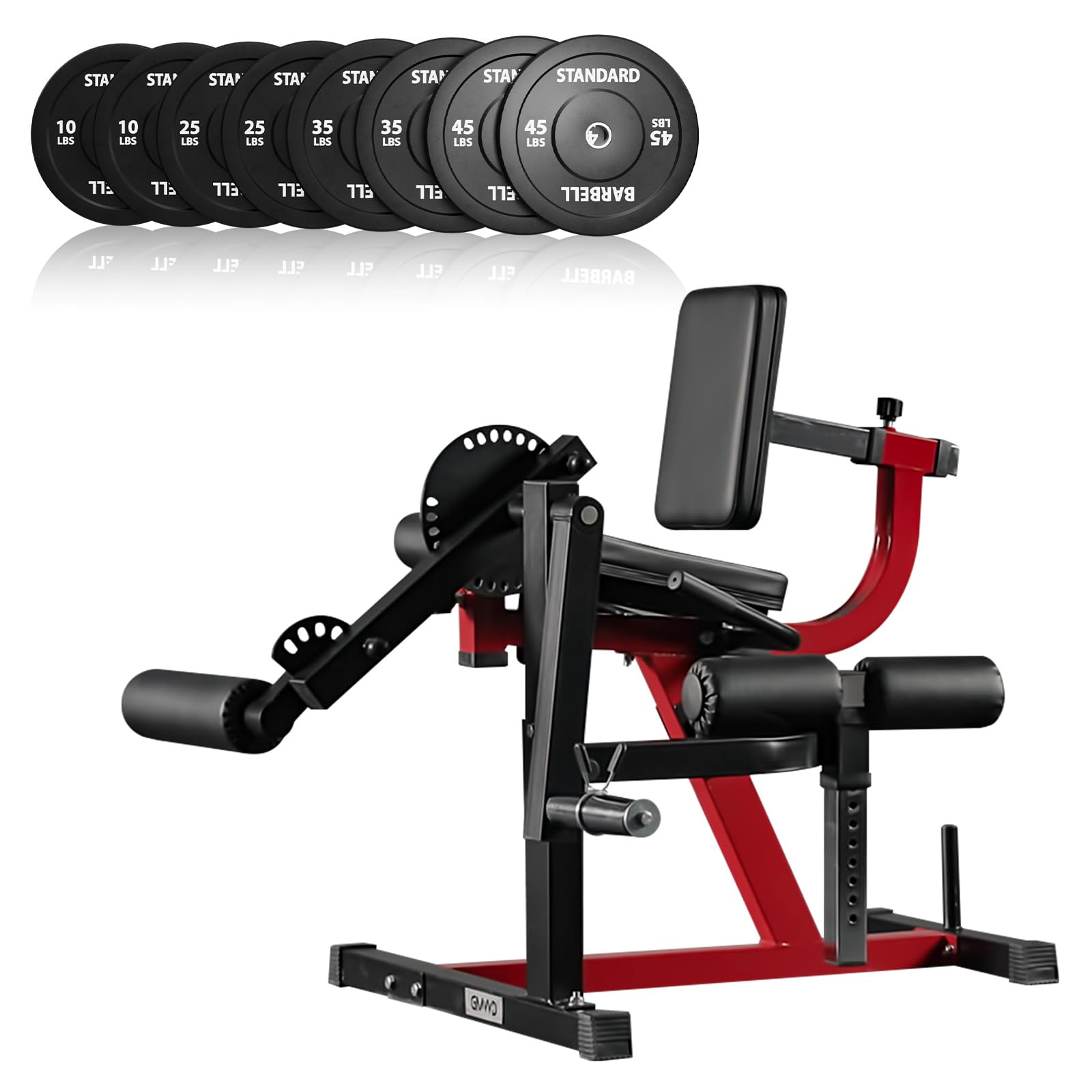 GMWD Leg Extension and Curl Machine, Lower Body Special Leg Machine, Adjustable Leg Exercise Bench with Plate Loaded, Leg Rotary Extension for Thigh, Home Gym Weight Machine