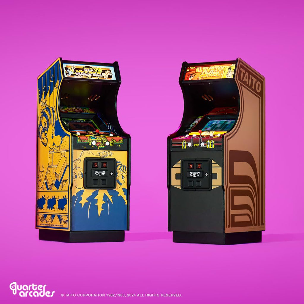 Numskull Quarter Arcades Teenage Mutant Ninja Turtles Collector's Edition Mini Arcade - 1/4 Scale Authentic Wooden Replica, Original ROM, Rechargeable Battery & 3W Speakers for Retro Enthusiasts