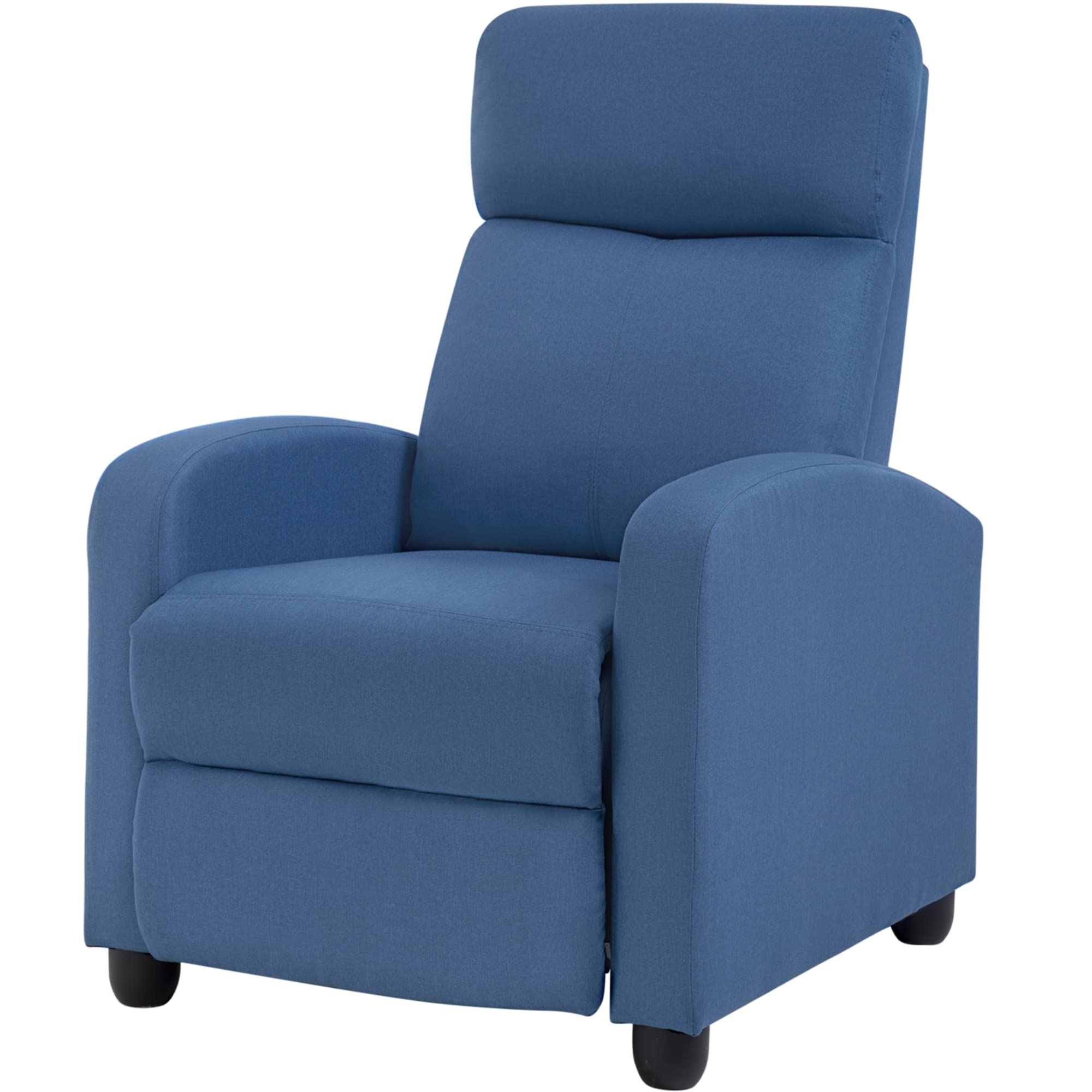 BestMassage | Recliner Chair | with 2 Point Massage Function | Pu Brown | with Lumbar Support, Adjustable Push Back, Footrest & Padded Seat | Easy Assembly | for Living Room, Home Theatre