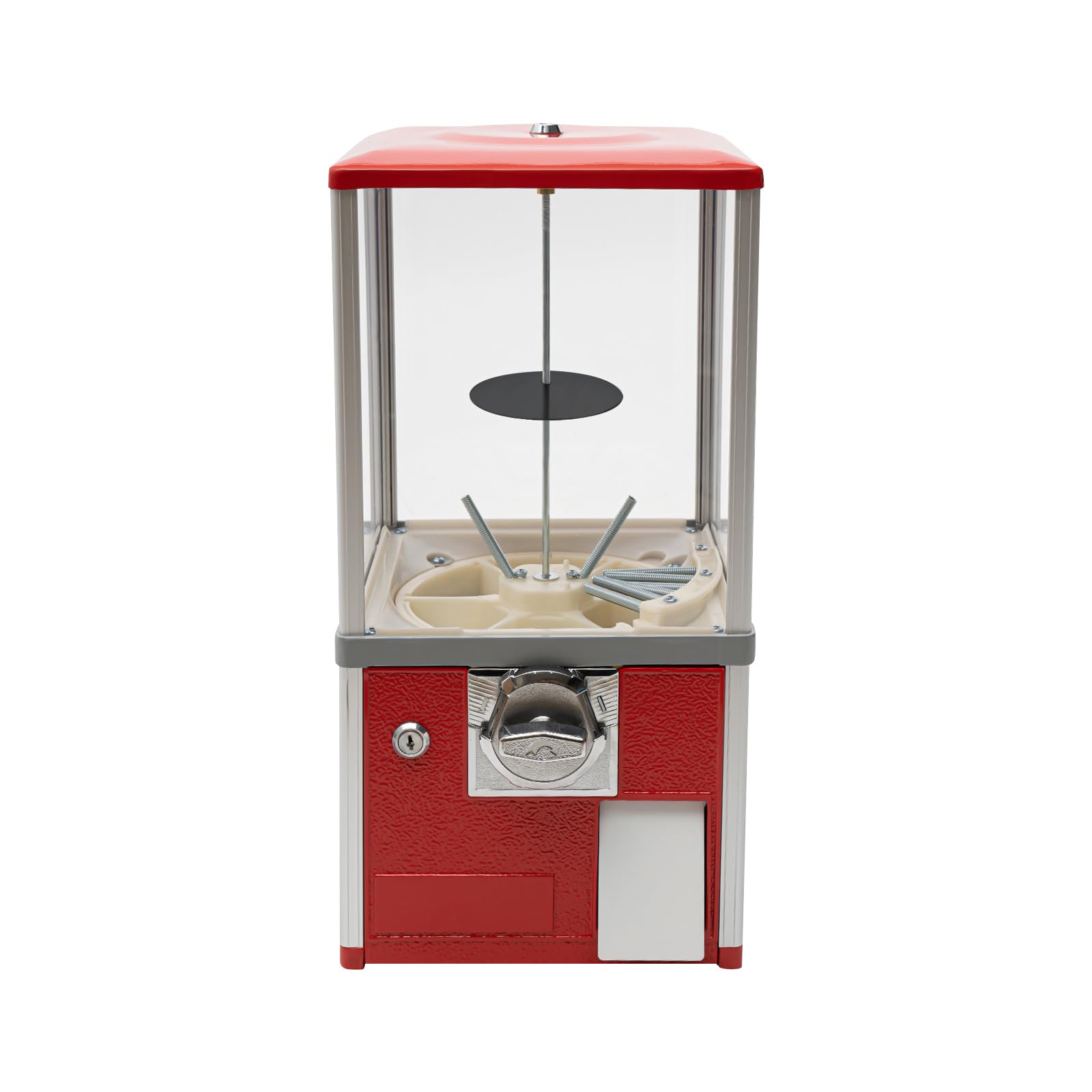 4X 25 Cents Coin Operated Vending Machine, 200pcs 1.77in Toy Capsule Vending Machine Commercial Twister Ball Dispenser 21in Height Rectangle Bubble Gum Machine for Retail Store, Supermarket