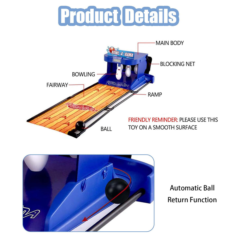 Electric Bowling Machine with Automatic Reset, Lighting, Simulation Sound Effect, LED Electronic Scoreboard,Bowling Alley for Home Machine - for Kids and Adults 3.5m/11ft
