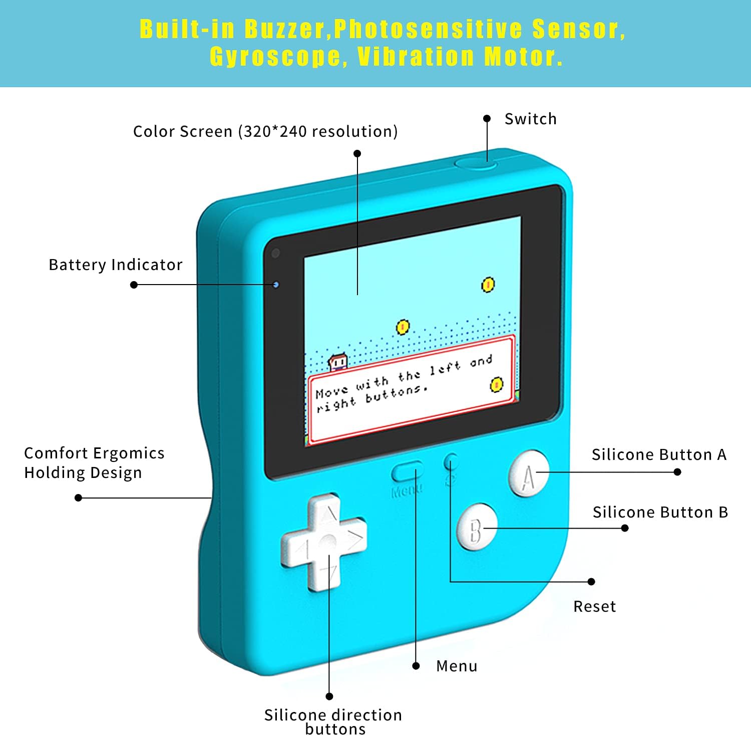 ELECFREAKS Retro Coding Arcade for Microsoft Makecode DIY Programmable Handheld Game Console Suitable for STEM Education, Game Programming Learning Machine Supports Block Programming and Python