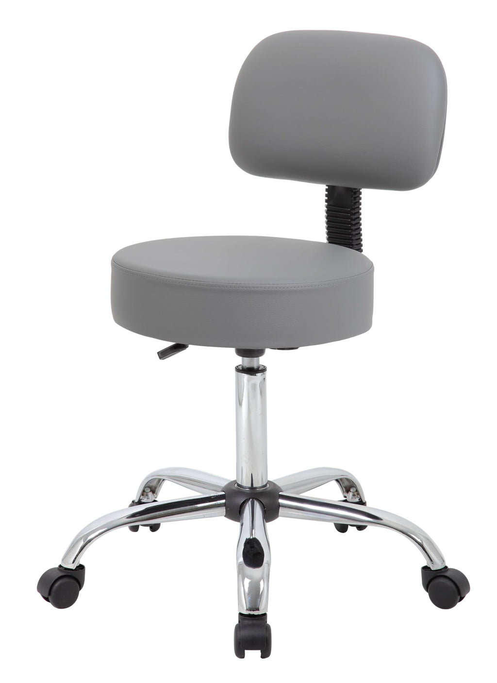 Boss Office Products Antimicrobial Vinyl Medical Spa Stool in Black