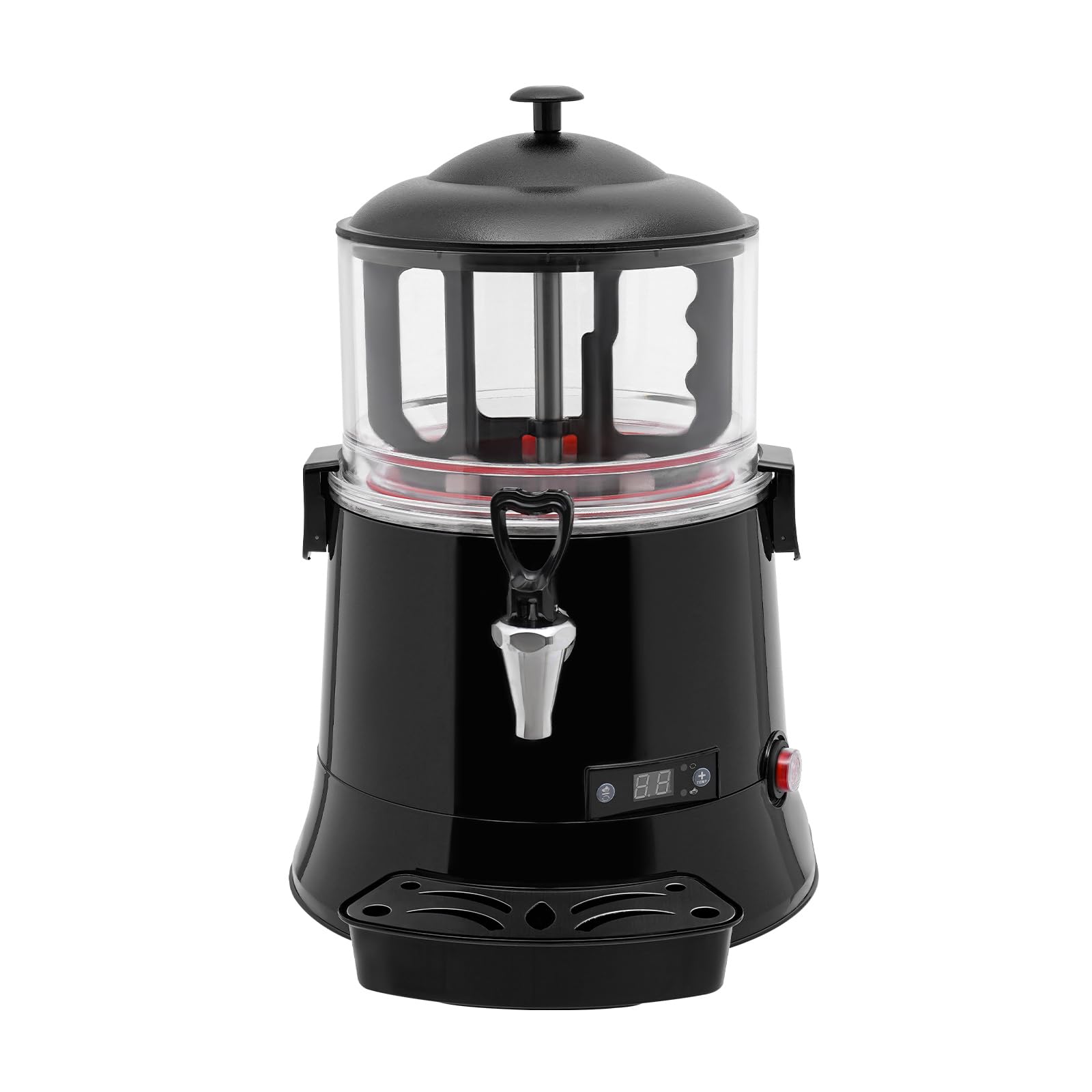 Commercial Hot Chocolate Machine Maker and Dispenser 110V 400W 5L(1.32Gal) Electric Hot Chocolate Dispenser Beverage Warmer with LED Display, 86-194°F for Heating Coffee, Milktea, Soy Milk