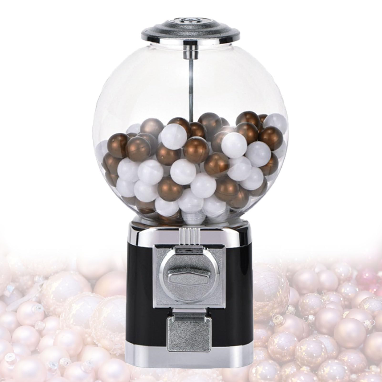 Capsule Vending Machine, Multi-Use Capsule Toy Vending Machine with 100 Empty 1.26" Balls, No Coin Required, Coffee Capsule Storage Machine for Home Black