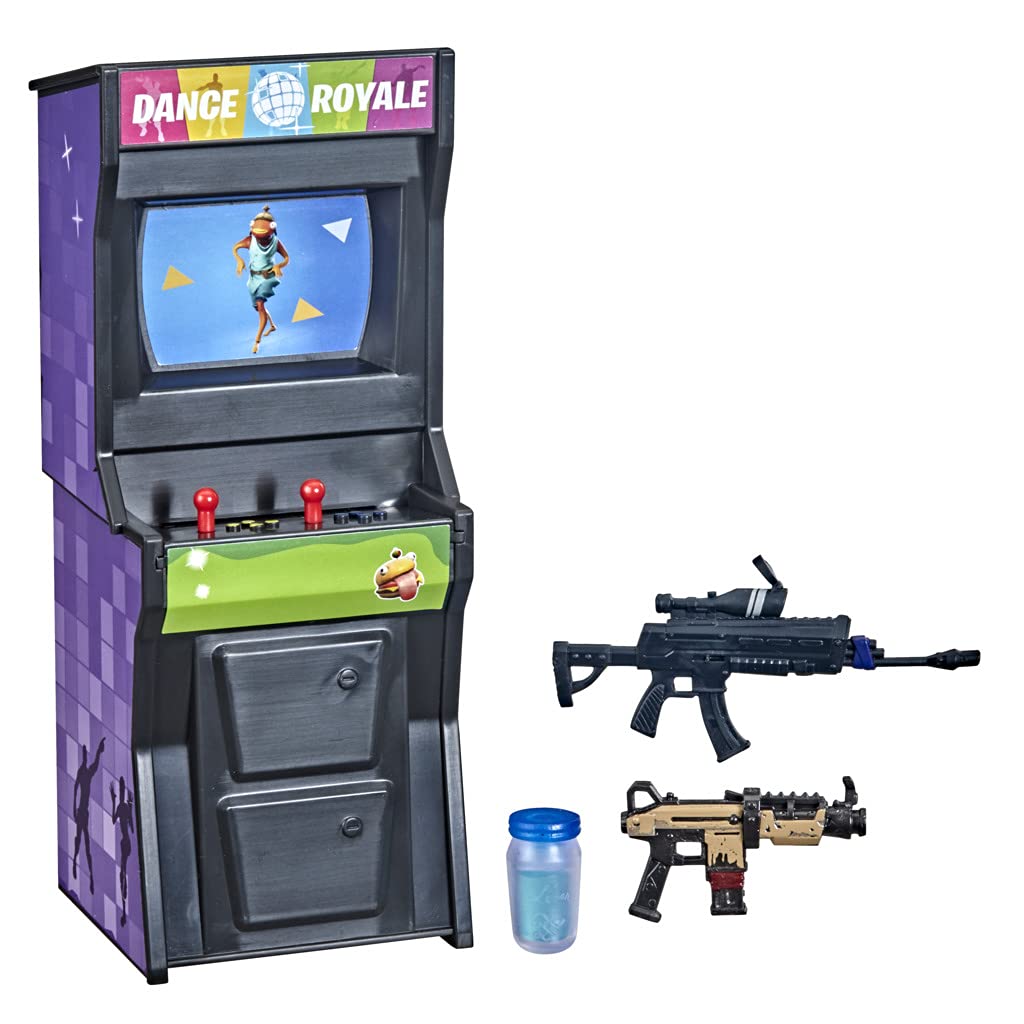 Fortnite Victory Royale Series Arcade Collection Orange Arcade Machine Collectible Toy with Accessories - Ages 8 and Up, 6-inch