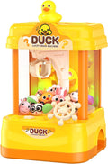 Duck Claw Machine for Kids, 13 Inch Mini Claw Machine Arcade Toy with Plush Toys, Capsules, Lights and Music, Toy Claw Machine for Kids, Family Game Prize Dispenser, Birthday Gift for Boys Girls