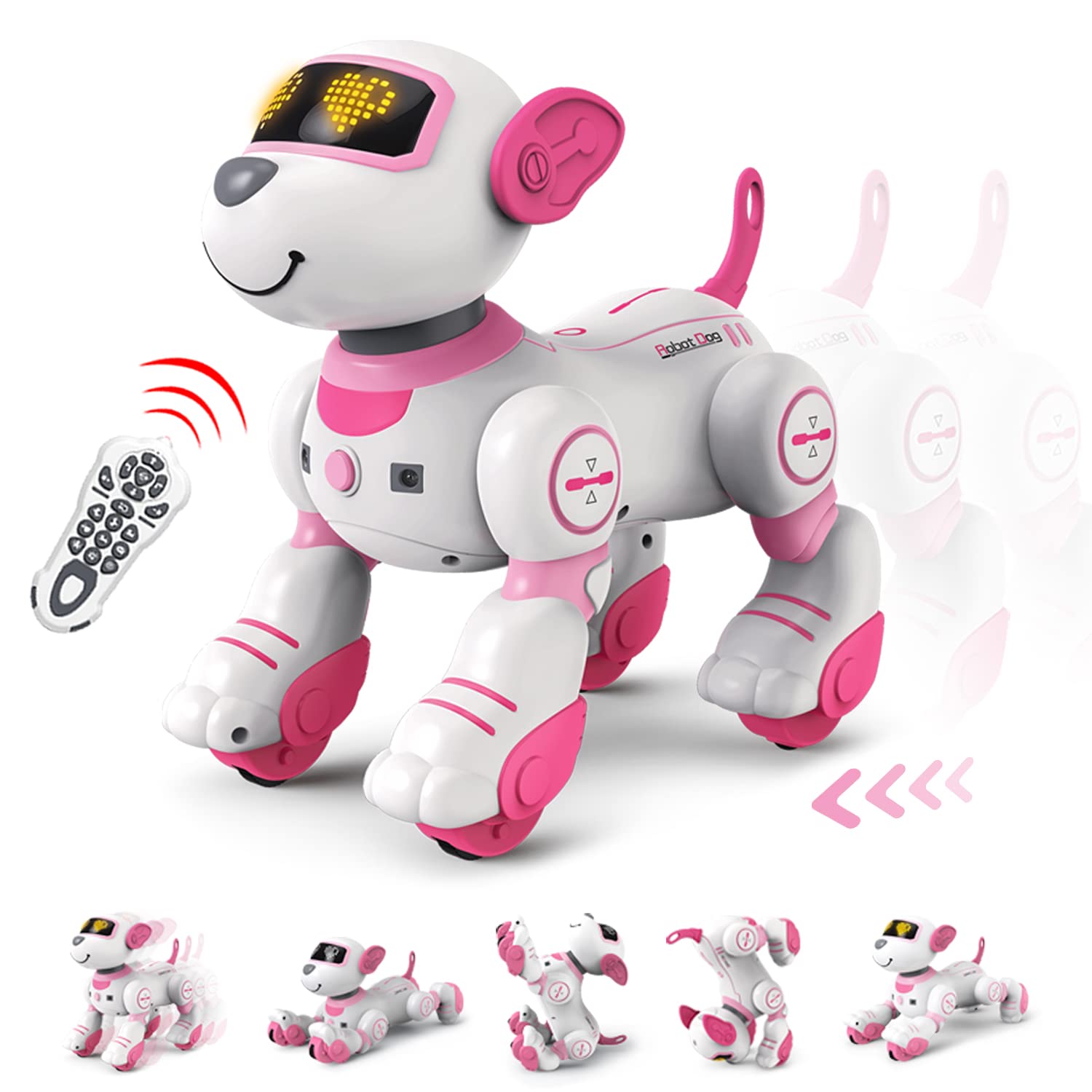 Robot Dog for Kids Robot Dog Remote Control Toy Interactive Robot Pet Robotics Toys Intelligent Robo Dog Programmable Sing & Dance Design Birthday Gifts Kids Age 3 5 4-6 Year, Blue