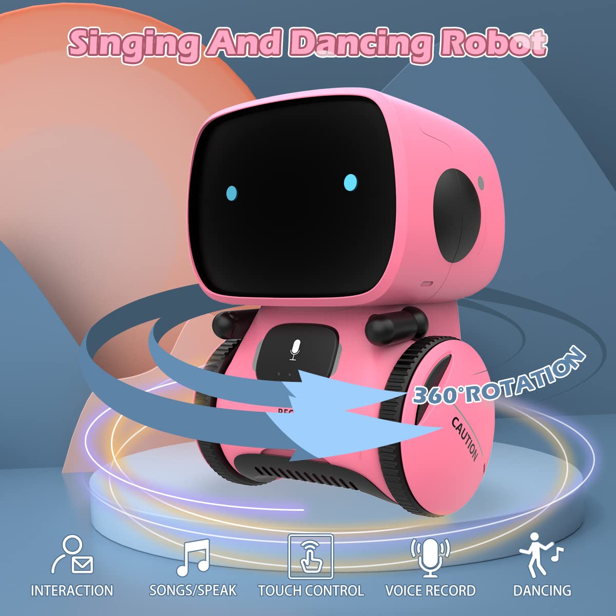 KaeKid Robots for Kids, Interactive Smart Robotic with Touch Sensor, Voice Control, Speech Recognition, Singing, Dancing, Repeating and Recording, Robot Toy for 3 4 5 6 7 8 Year Old Boys Girls