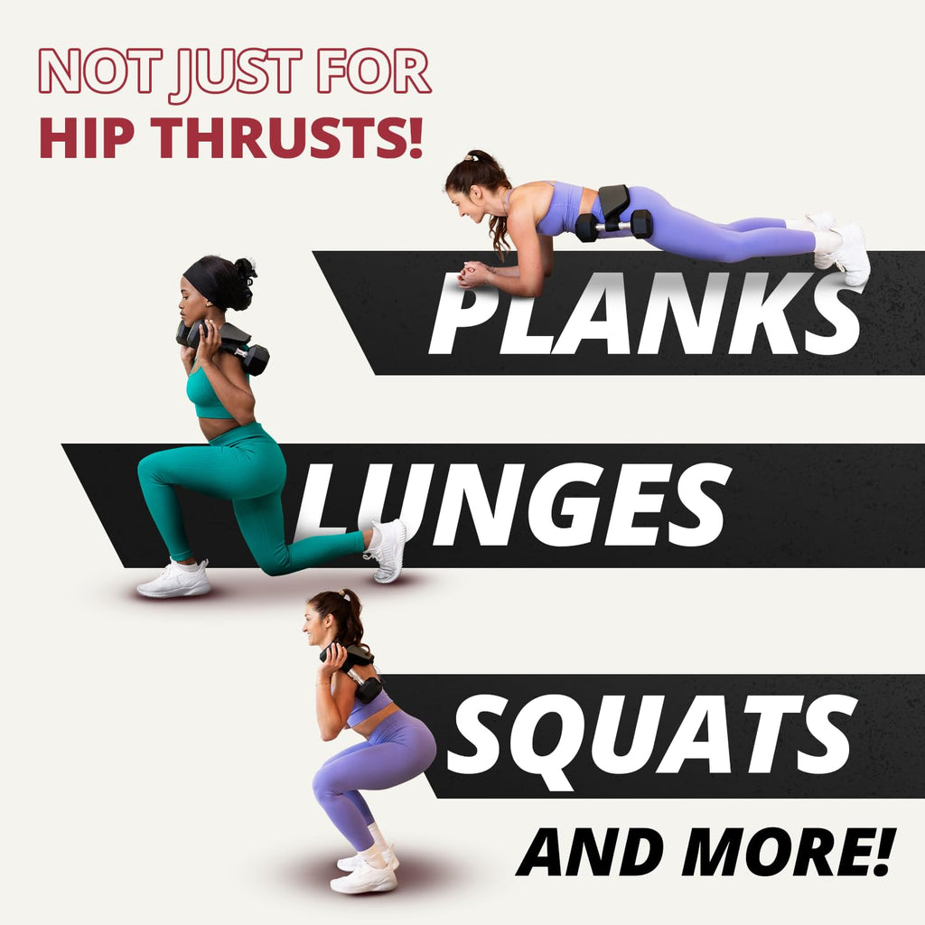 Bellabooty Premium Hip Thrust Belt - Adjustable Exercise Belt for Glutes & Squats, Hip Thrust Pad for Comfort, Versatile Gym Equipment for Home - Weightlifting Belt Support for Women