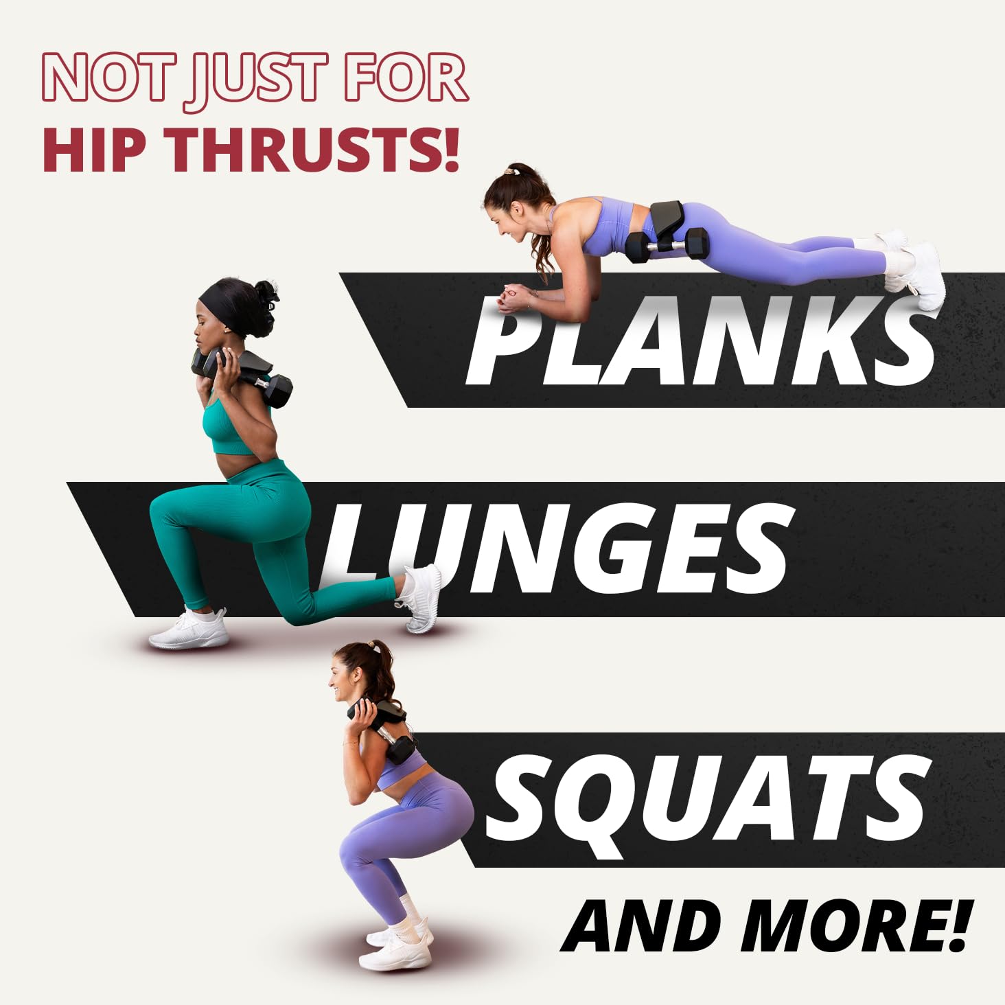 Bellabooty Premium Hip Thrust Belt - Adjustable Exercise Belt for Glutes & Squats, Hip Thrust Pad for Comfort, Versatile Gym Equipment for Home - Weightlifting Belt Support for Women