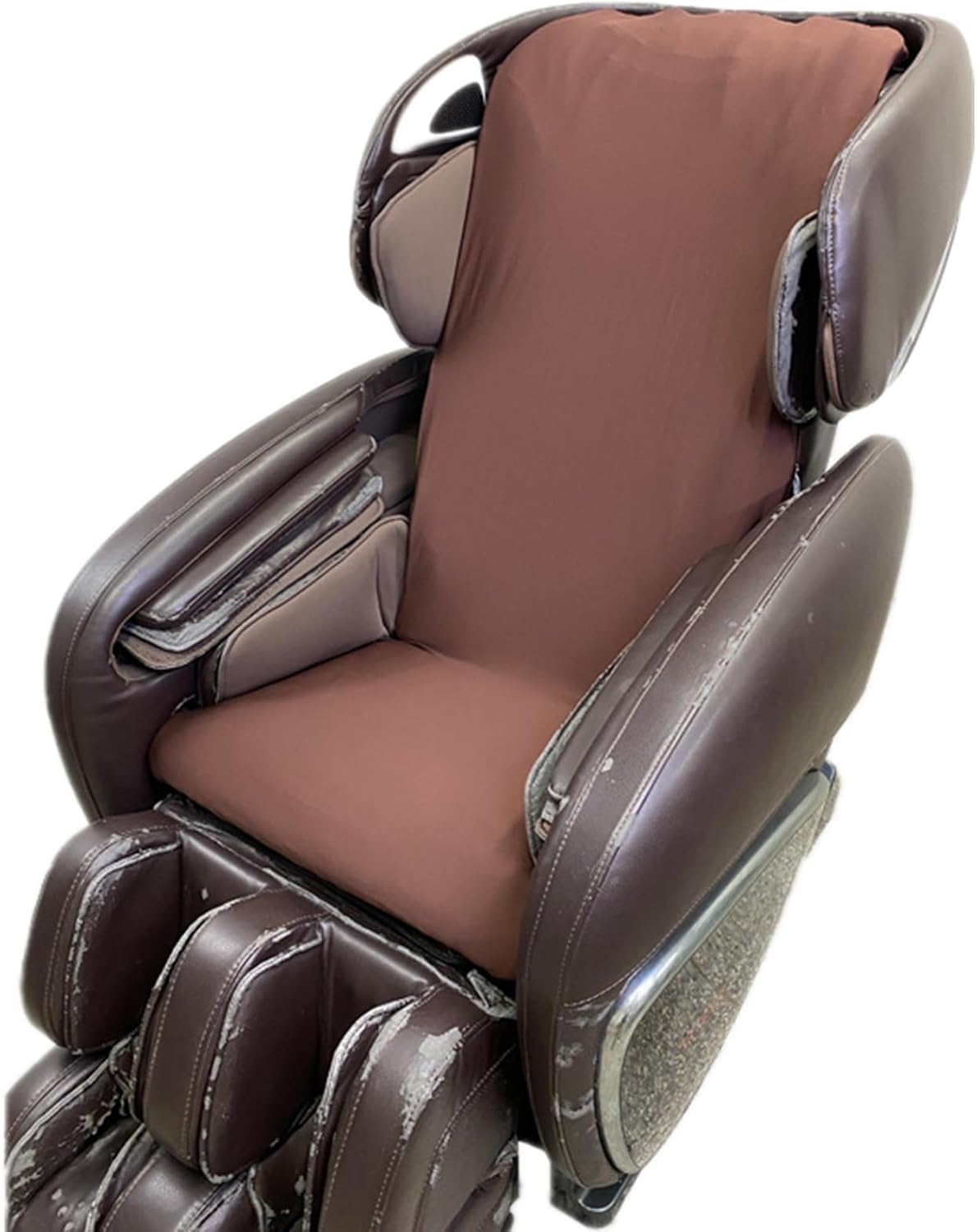 Full Body Massage Chair Cover-Shiatsu Slipcover Recliner Chair Cover,Universal Washable Stretch Fabric Armchair Slipcovers,Dust Protection Sofa Covers,Brown,Body