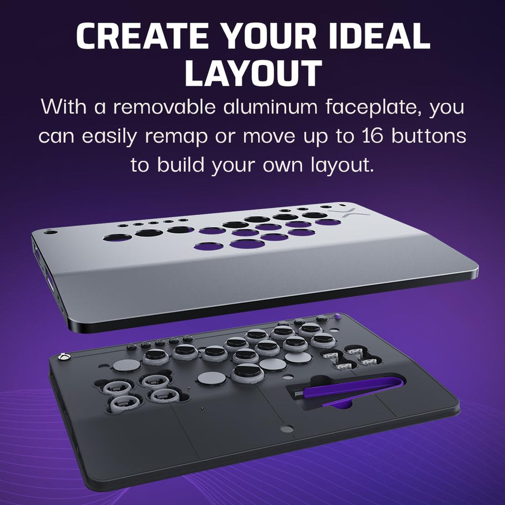 Turtle Beach Victrix Pro KO Leverless All Button Fight Stick for PlayStation 5, Officially Licensed PS5|PS4, Windows 10/11 PC, Customizable eSports Tournament Ready Controller, Arcade Controller, Gray