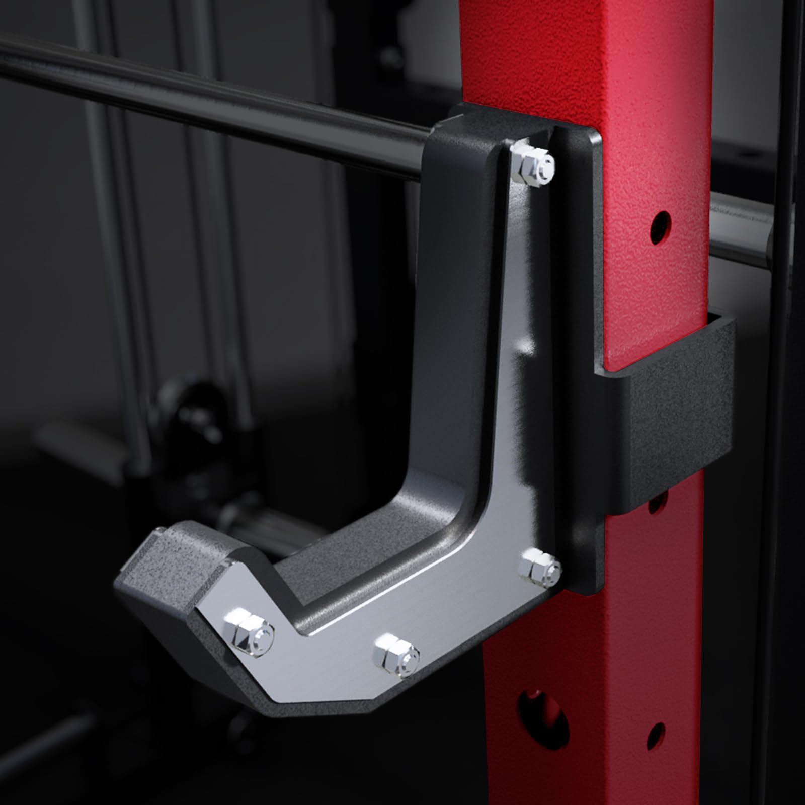 RitFit M2 3D Smith Machine & 286.6LB Built-in Weight Stack with Cable Crossover System, All in One Functional Trainer & Power Cage, 16 Adjustment Holes, 6 Storage Pegs for Full-Body Home Gym