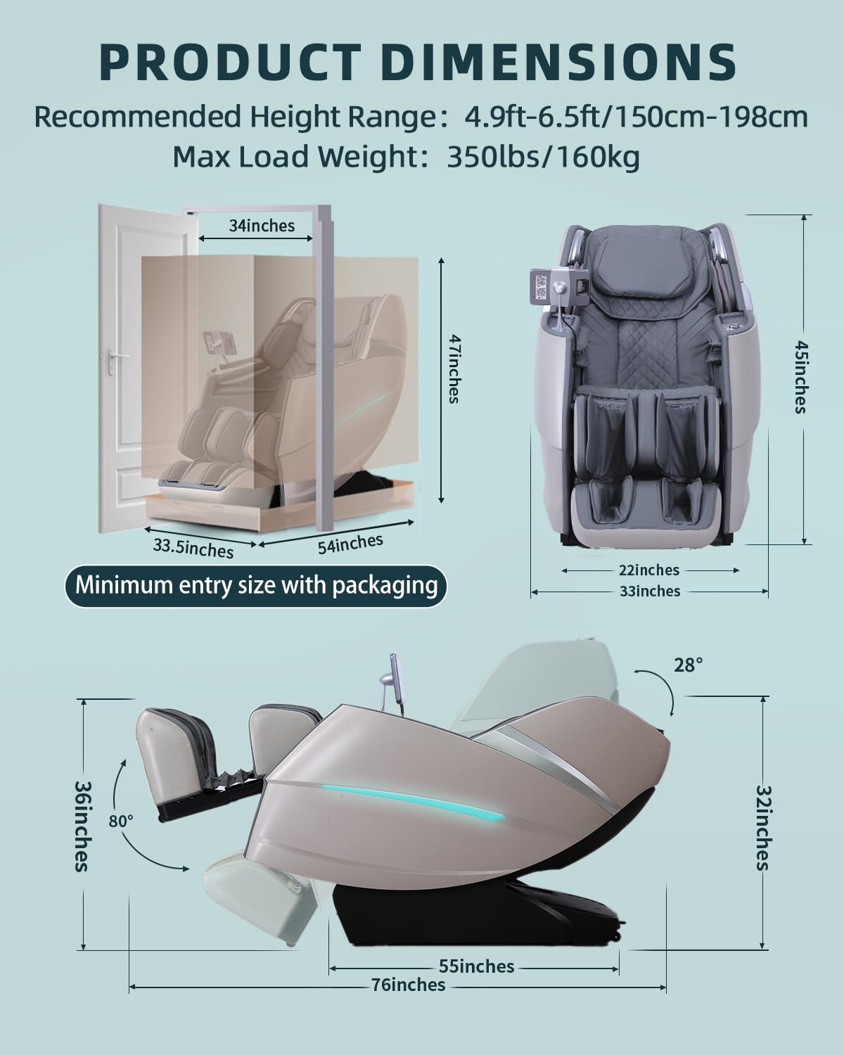 4D Full Body Massage Chair with Flexible 166° Track, Reading Light, 18 Massage Modes, 11 Techniques, 36 Airbags, Zero Gravity Recliner with Yoga Stretch and Foot Massage Beige