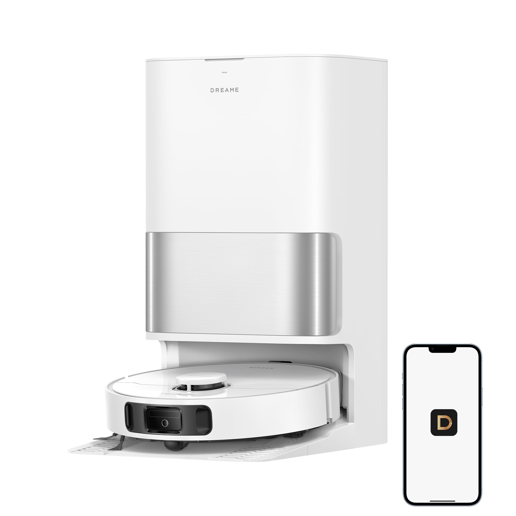 DREAME D30 Ultra CE Robot Vacuum and Mop with Auto Dust Emptying, 25,000Pa Suction, 0.41in Mop Lifting, Multifunctional Base Station, Mop Self-Washing, Smart Obstacle Avoidance, Black