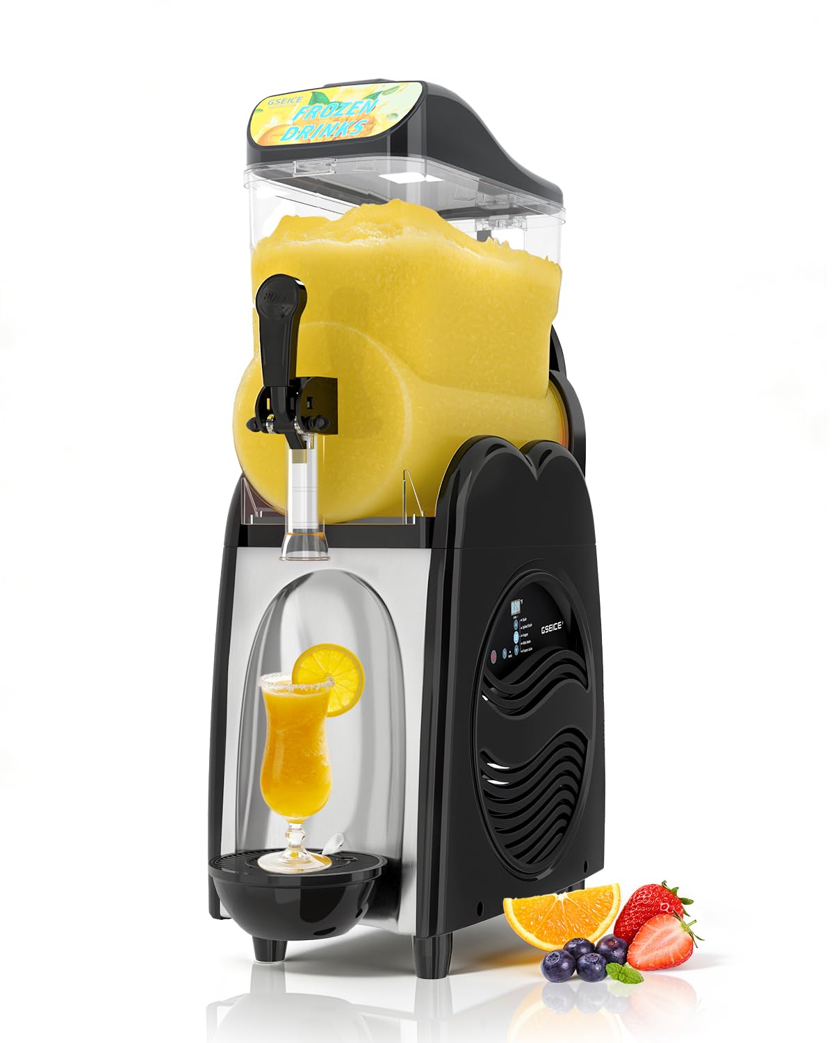 30L Commercial Slushie Machine, 2 Tank Margarita Machine, 80 Grande Cups Slushy Machine with Auto Clean, 8 Gal LED Frozen Drink Machine for Business, Mobile Bar, Party, Restaurant, 800W Fast Cooling