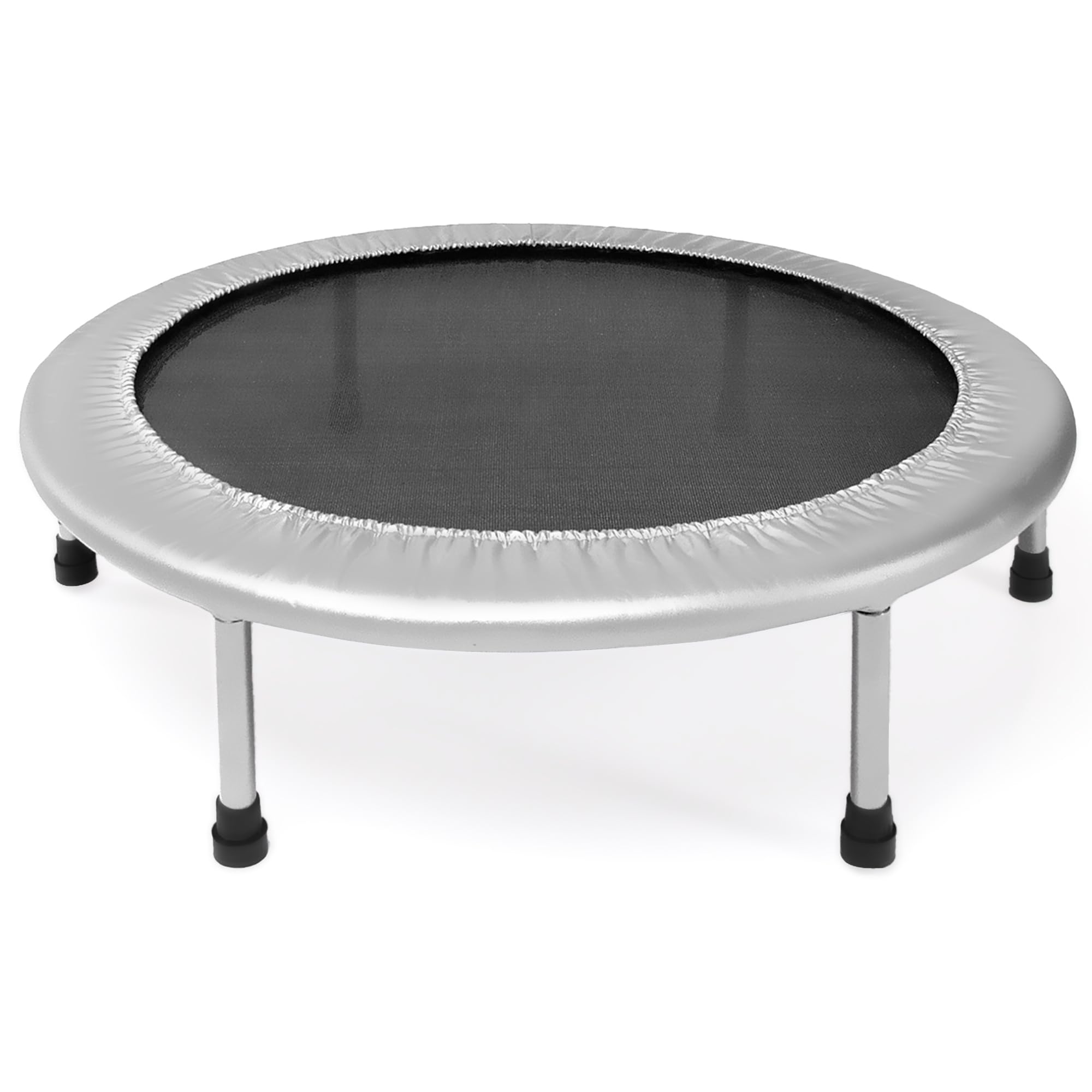 Stamina Folding Trampoline with Smart Workout App, Black - Portable Fitness Rebounder for Home Gym, Cardio & Strength Training, Jumping Exercise Equipment