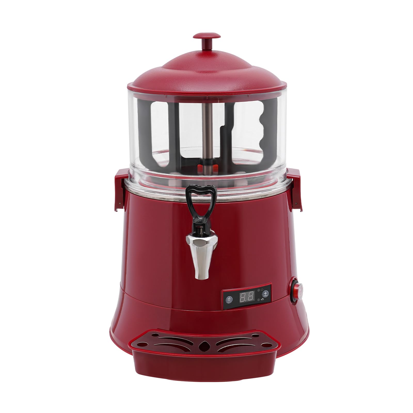 Commercial Hot Chocolate Machine Maker and Dispenser 110V 400W 5L(1.32Gal) Electric Hot Chocolate Dispenser Beverage Warmer with LED Display, 86-194°F for Heating Coffee, Milktea, Soy Milk