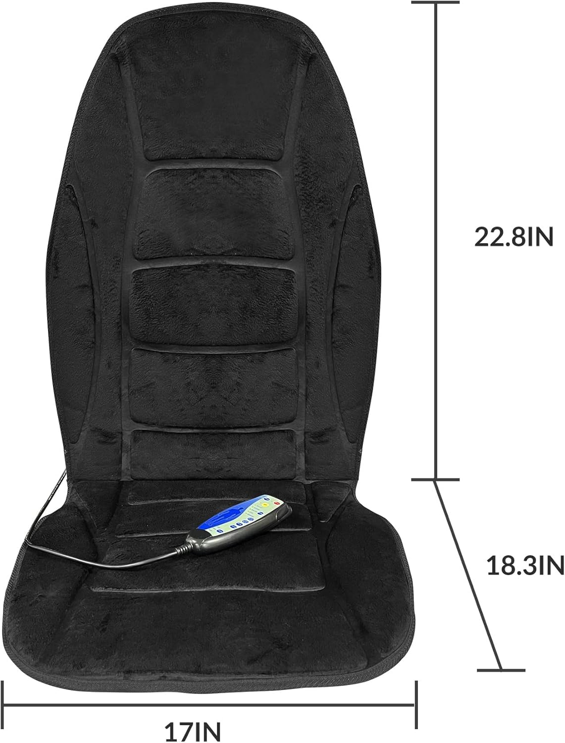 Back Massager with Heat, Massage Chair Pad with 5 Vibrating Modes, 2 Heat Levels Electric Massage Seat Cushion, Massage Pad for Back Pain Relief, Fathers Day Dad Gifts for Men Husband Him Mom Her