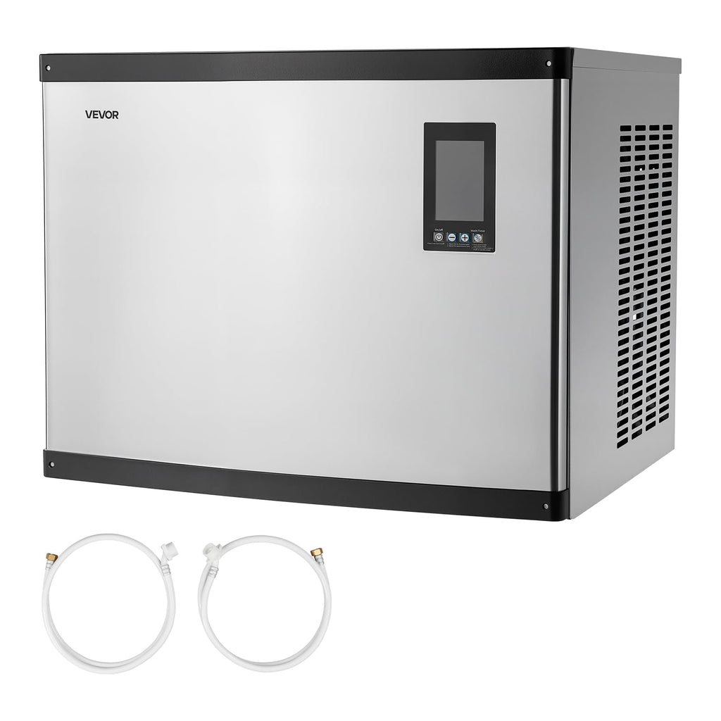 VEVOR Commercial Ice Maker Machine - Head, 300 Lbs/Day Stainless Steel Ice Machine with Scheduled Ice-Making, Self-Cleaning, Adjustable Thickness, Ideal for Restaurant Bar Cafe Hotel - Head Only