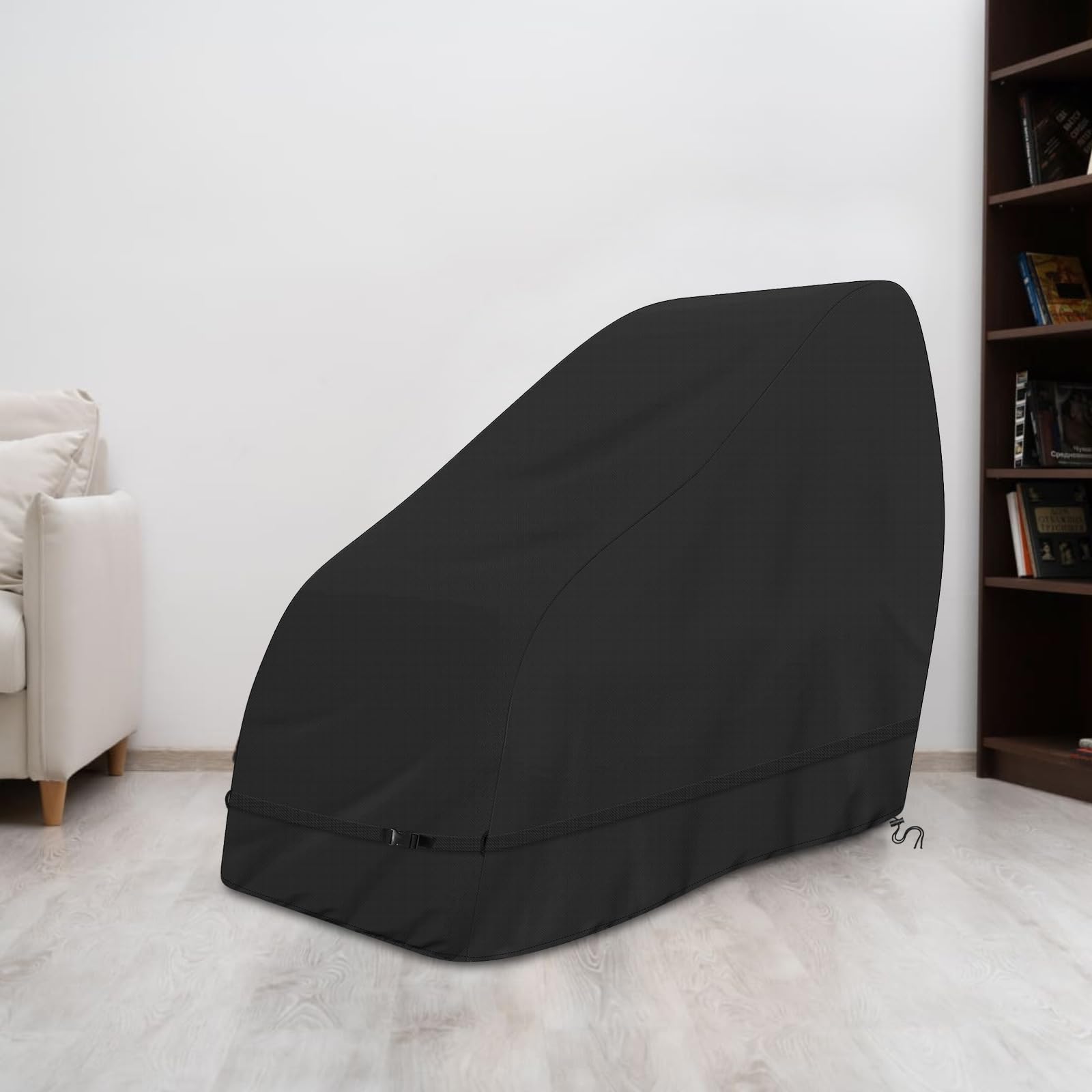 Roasivi Massage Chair Cover Waterproof Massage Chair Full Body Protector Zero Gravity Armchair Cover 420D Oxford Fabric with Drawstring and Buckle 59 "L x 36"W x 47.5"H Black