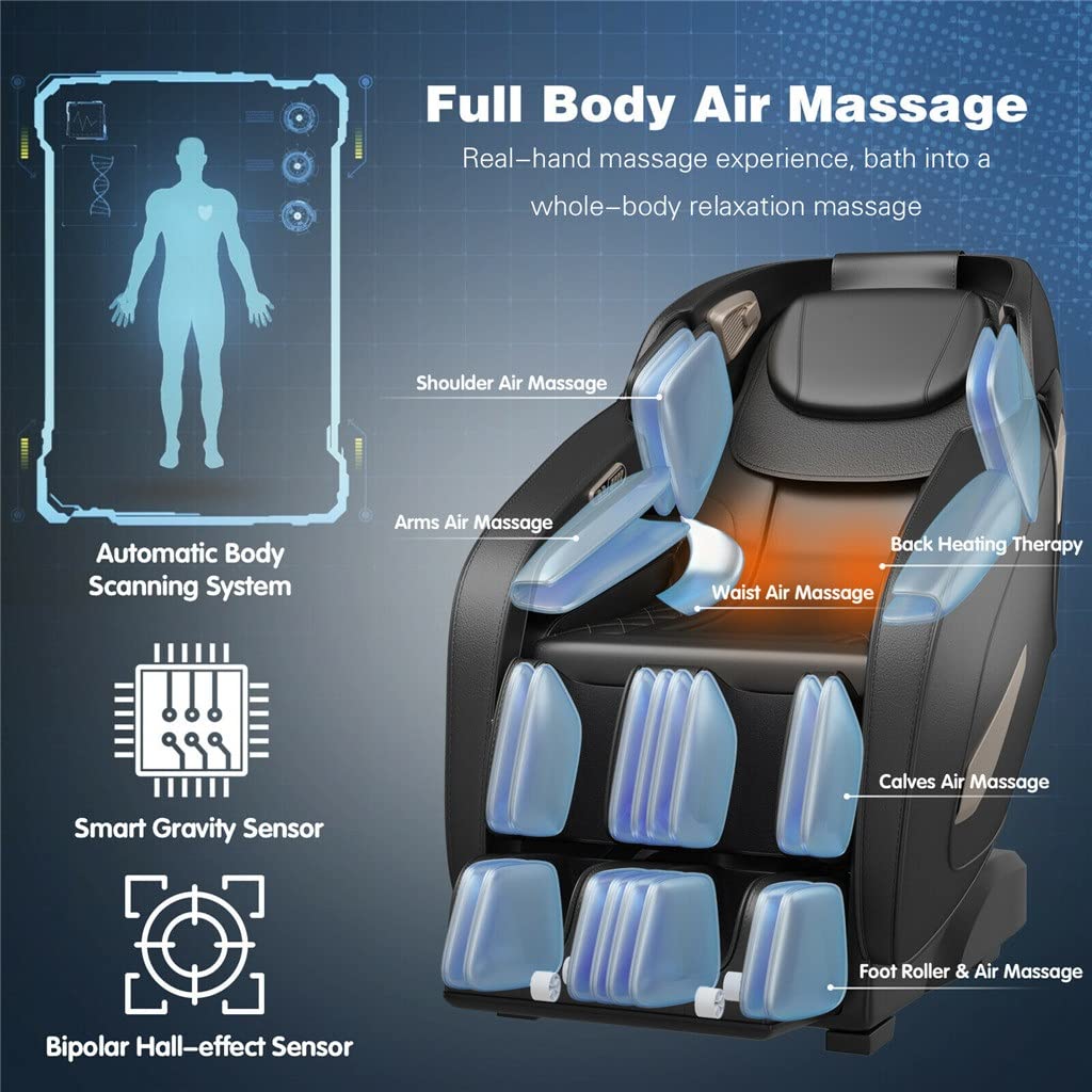 Full Body Zero Massage Chair Recliner w/SL Track Heat